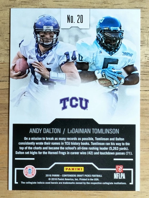 2016 Contenders Draft Collegiate Connections #20 LaDainian Tomlinson/Andy Dalton
