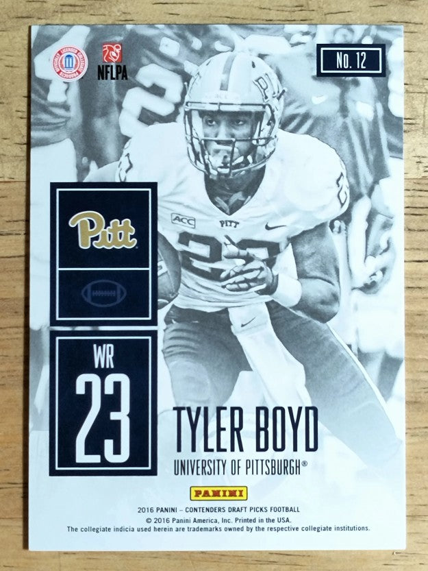2016 Panini Contenders Draft Picks Game Day Tickets #12 Tyler Boyd