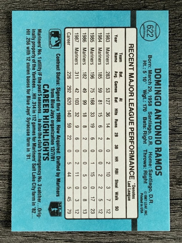 1988 Donruss #622 Domingo Ramos