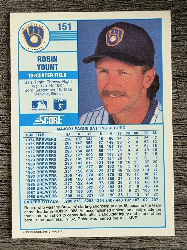 1989 Score #151 Robin Yount