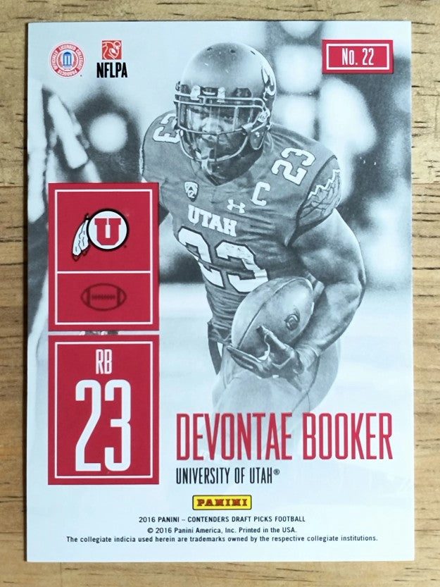 2016 Panini Contenders Draft Picks Game Day Tickets #22 Devontae Booker