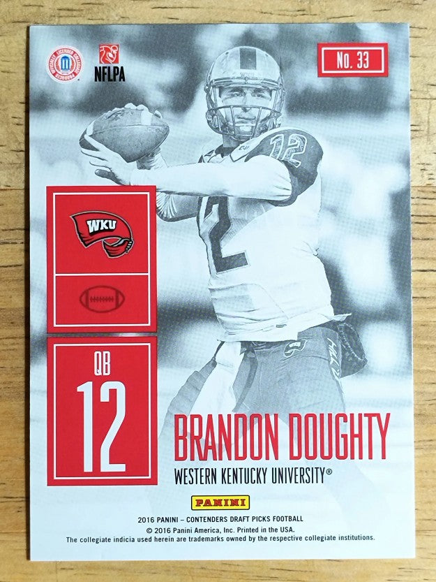 2016 Panini Contenders Draft Picks Game Day Tickets #33 Brandon Doughty