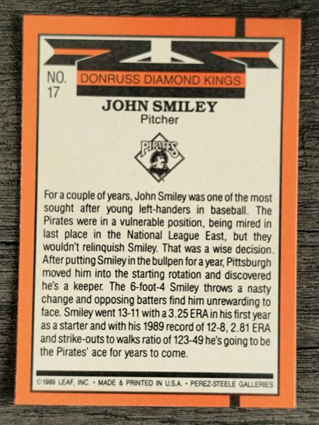 1990 Donruss #17 John Smiley DK