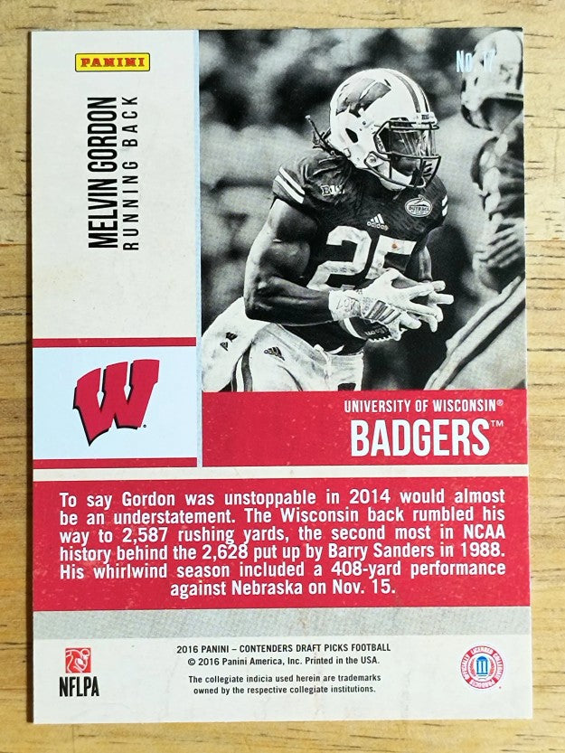 2016 Panini Contenders Draft Picks Old School Colors #17 Melvin Gordon
