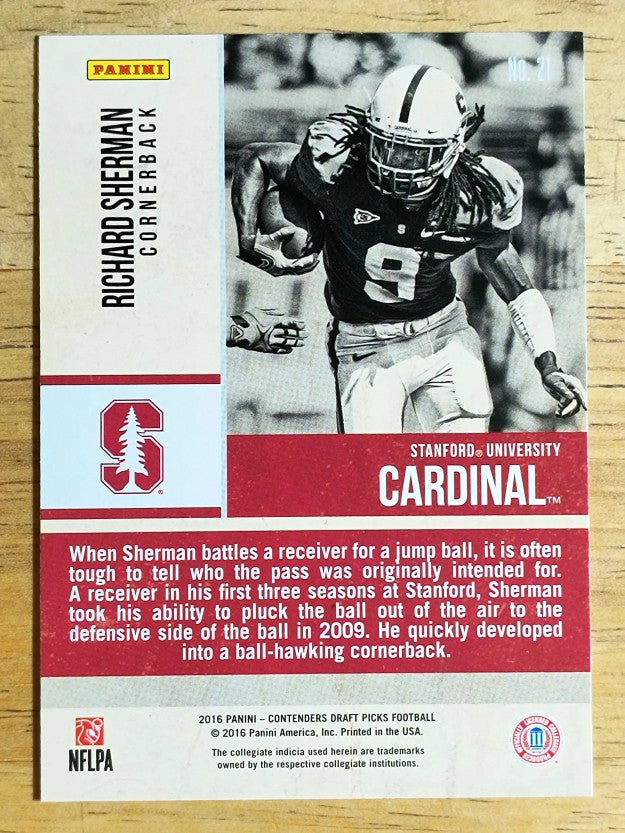 2016 Panini Contenders Draft Picks Old School Colors #21 Richard Sherman
