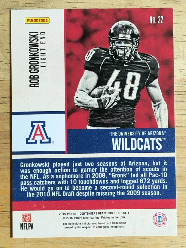 2016 Panini Contenders Draft Picks Old School Colors #22 Rob Gronkowski