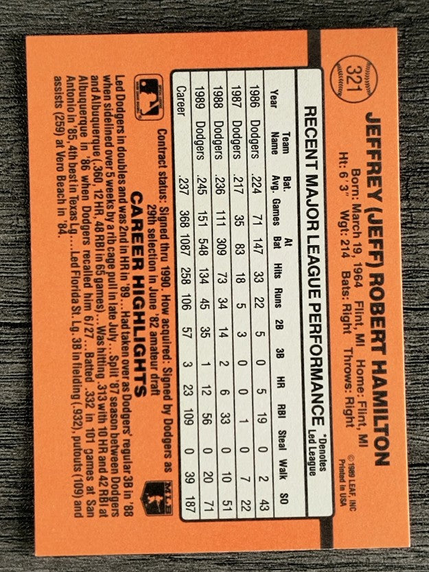 1990 Donruss #321 Jeff Hamilton