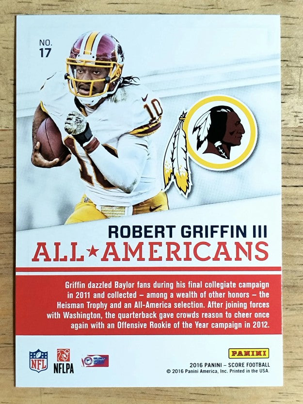 2016 Score All Americans Gold #17 Robert Griffin III