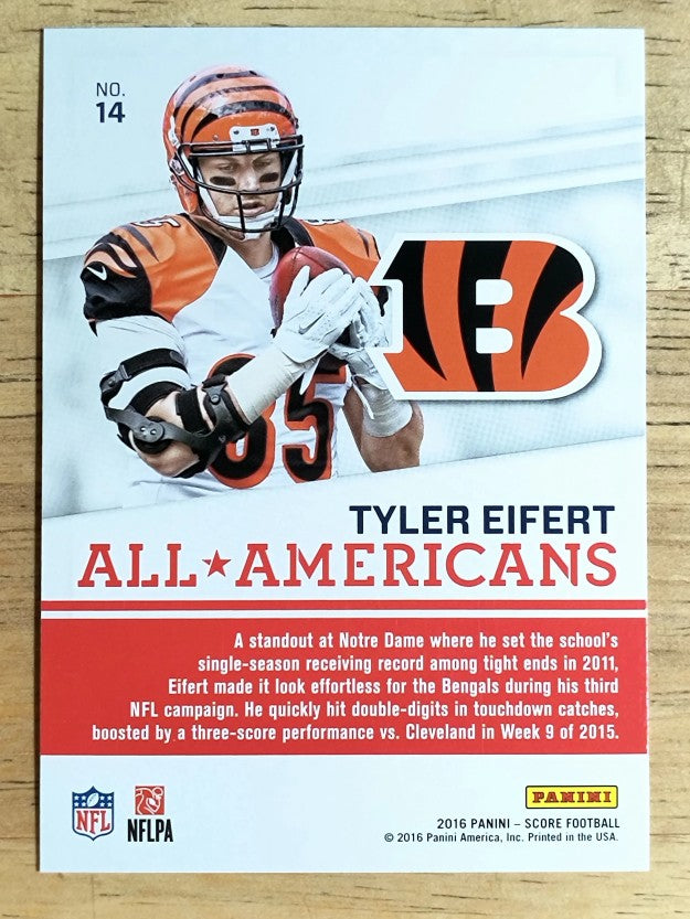 2016 Score All Americans Green #14 Tyler Eifert