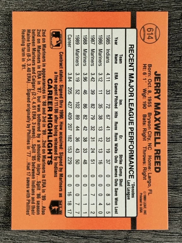 1990 Donruss #614 Jerry Reed DP