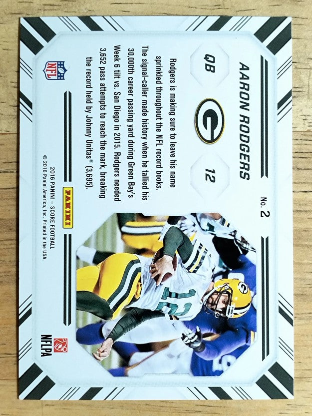 2016 Score Chain Reaction Red #2 Aaron Rodgers