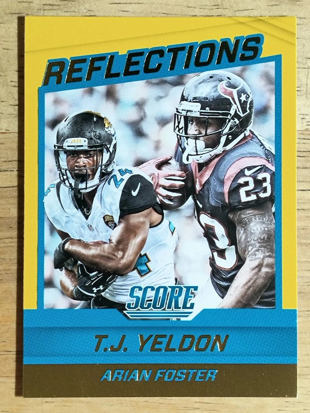 2016 Score Reflections Gold #14 T.J. Yeldon/Arian Foster
