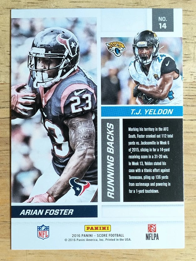 2016 Score Reflections Red #14 T.J. Yeldon/Arian Foster