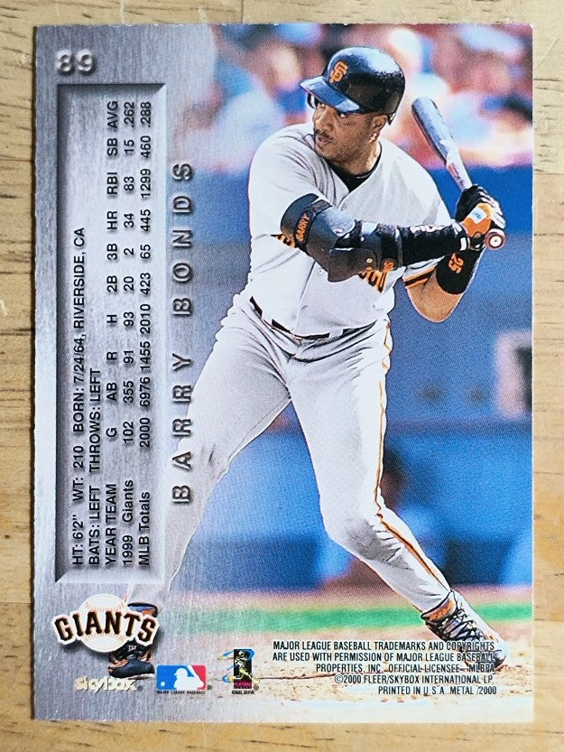 2000 Metal #89 Barry Bonds