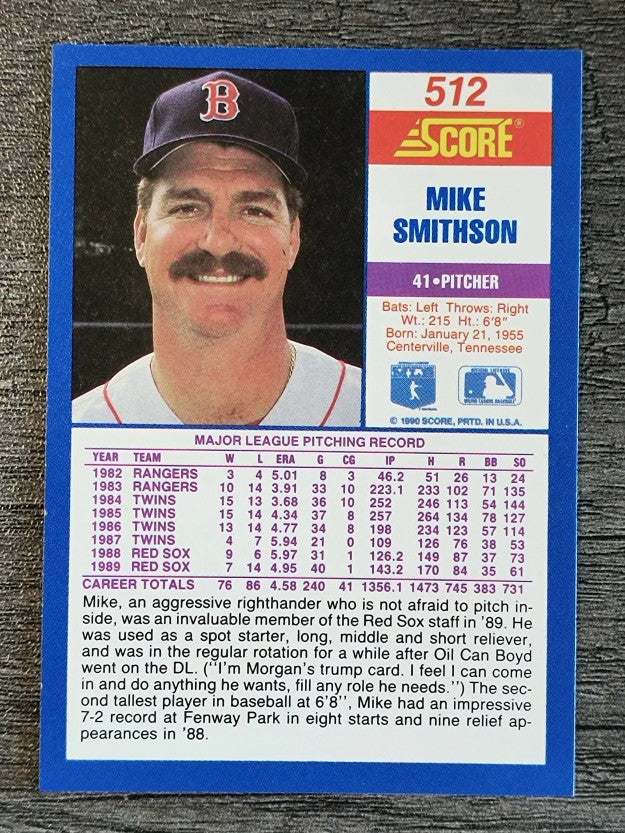 1990 Score #512 Mike Smithson