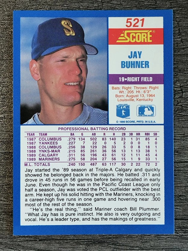 1990 Score #521 Jay Buhner