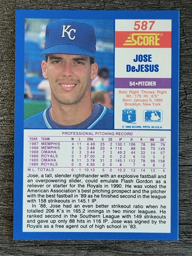 1990 Score #587 Jose DeJesus