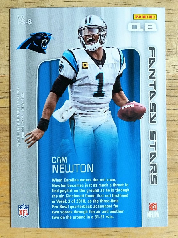 2019 Score Fantasy Stars #8 Cam Newton