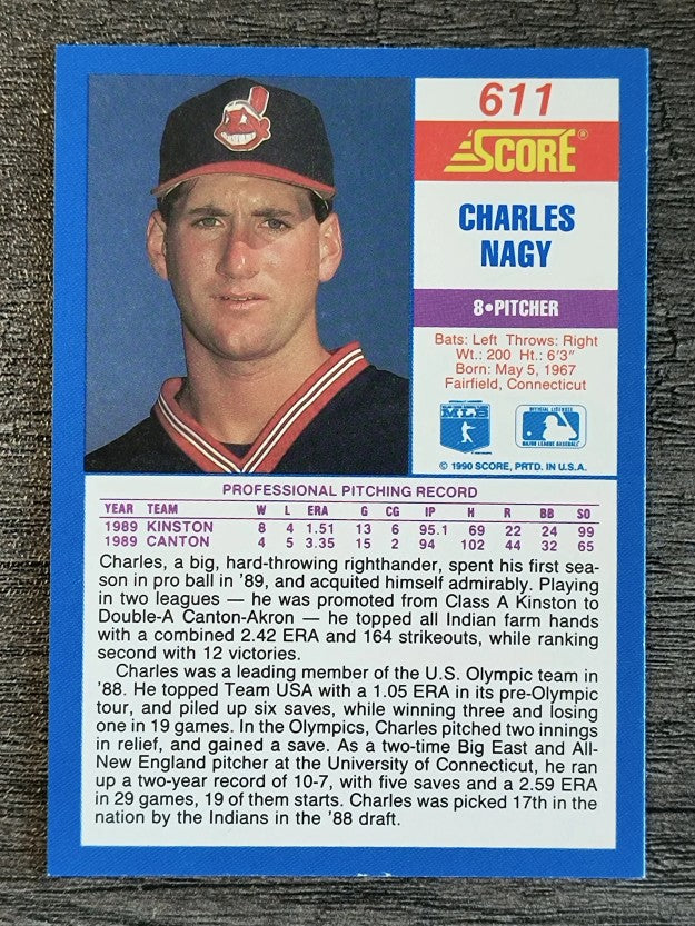 1990 Score #611 Charles Nagy