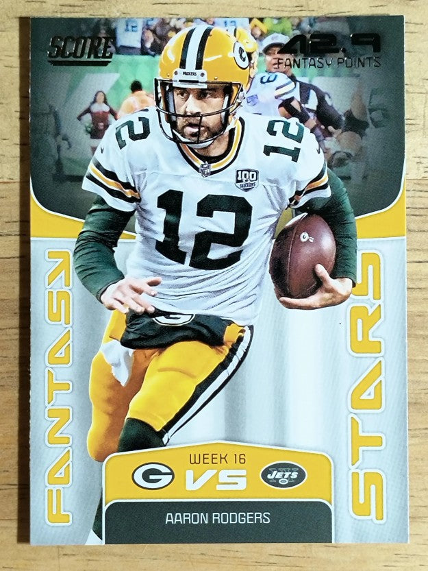 2019 Score Fantasy Stars #15 Aaron Rodgers