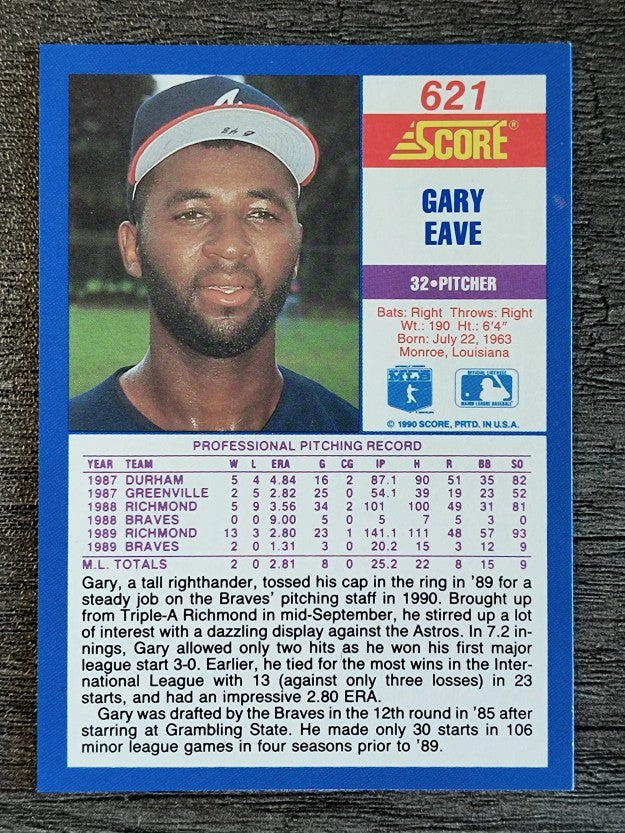 1990 Score #621 Gary Eave RC