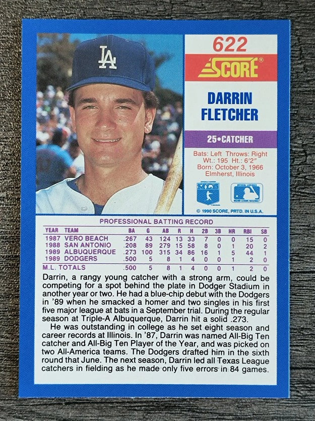 1990 Score #622 Darrin Fletcher