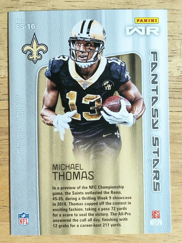 2019 Score Fantasy Stars #16 Michael Thomas
