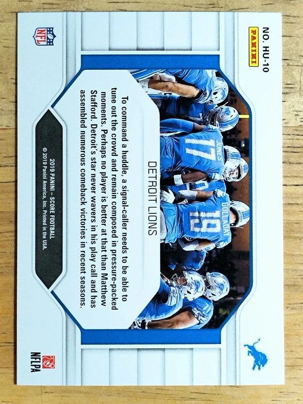 2019 Score Huddle Up #10 Detroit Lions