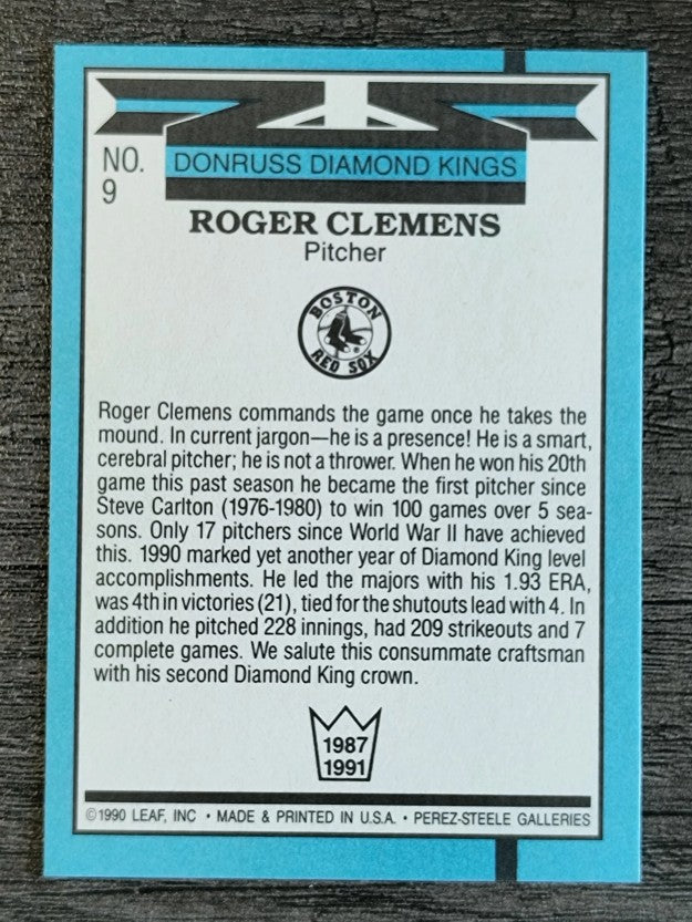 1991 Donruss #9 Roger Clemens DK