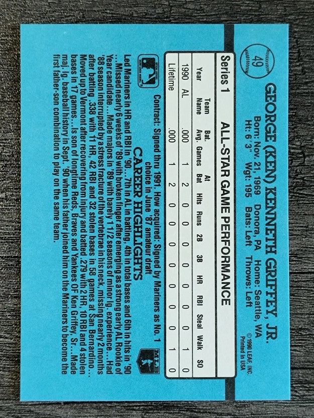 1991 Donruss #49 Ken Griffey Jr. AS