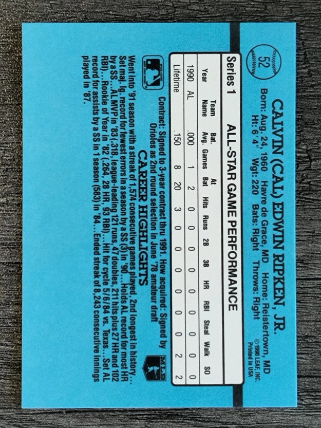 1991 Donruss #52 Cal Ripken AS