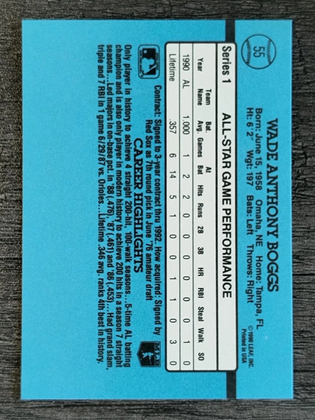 1991 Donruss #55 Wade Boggs AS
