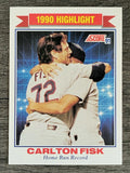 1991 Score #421 Carlton Fisk HL