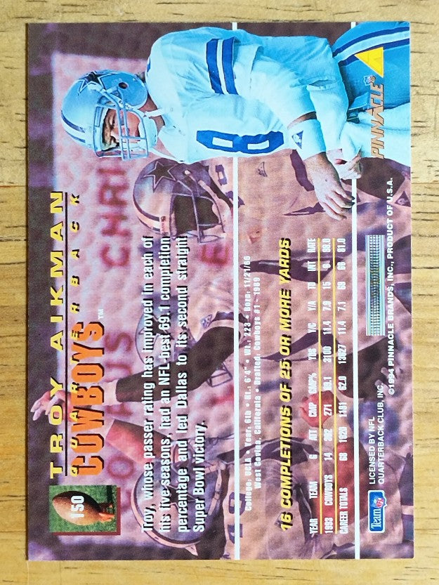 1994 Pinnacle #150 Troy Aikman