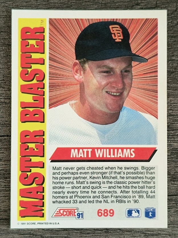 1991 Score #689 Matt Williams MB