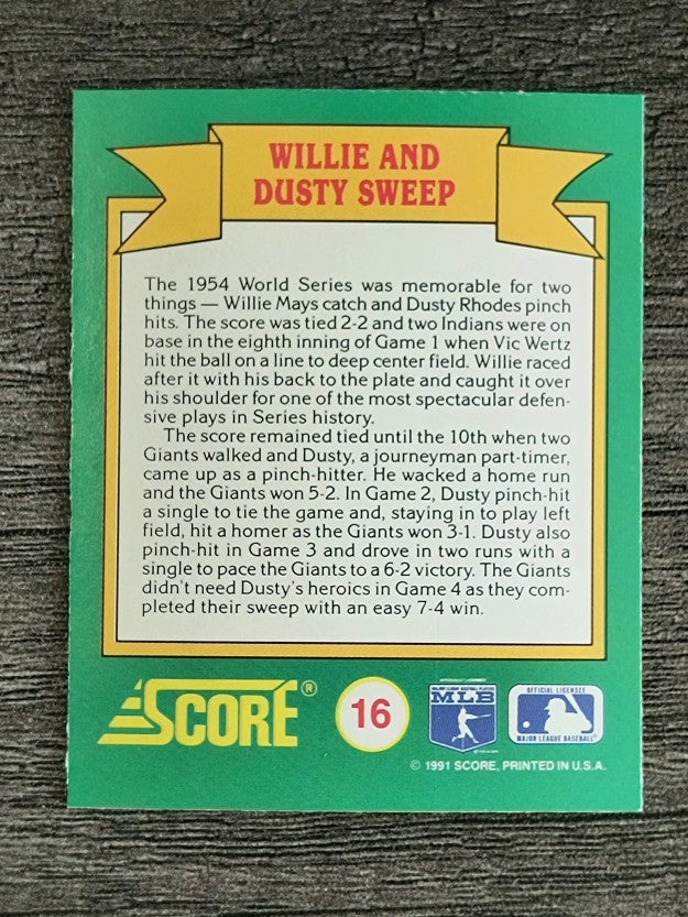 1991 Score Magic Motion Trivia #16 Trivia Card 16