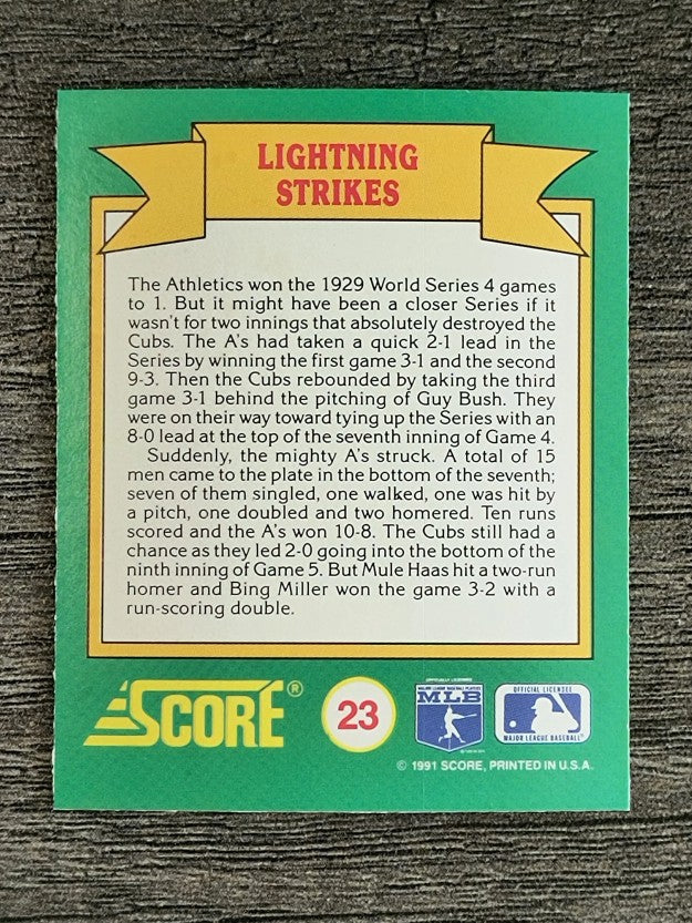 1991 Score Magic Motion Trivia #23 Trivia Card 23
