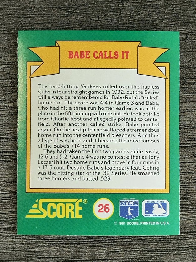 1991 Score Magic Motion Trivia #26 Trivia Card 26
