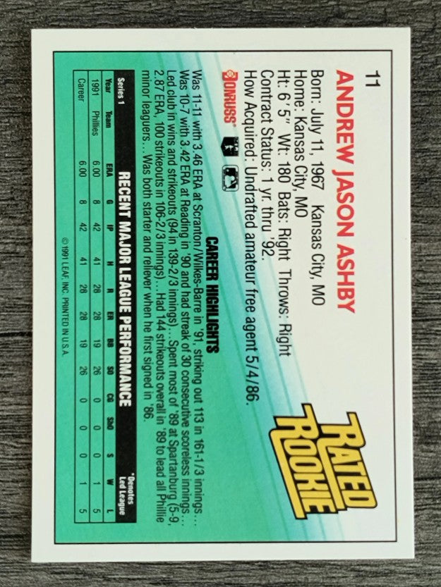 1992 Donruss #11 Andy Ashby