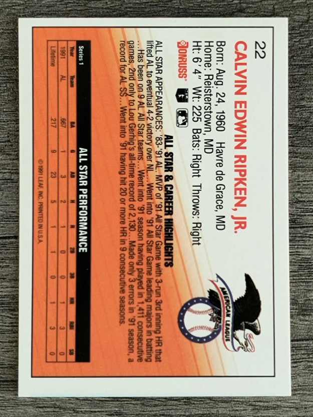 1992 Donruss #22 Cal Ripken AS