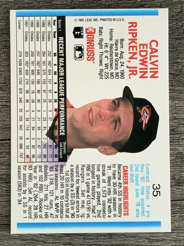 1992 Donruss #35 Cal Ripken