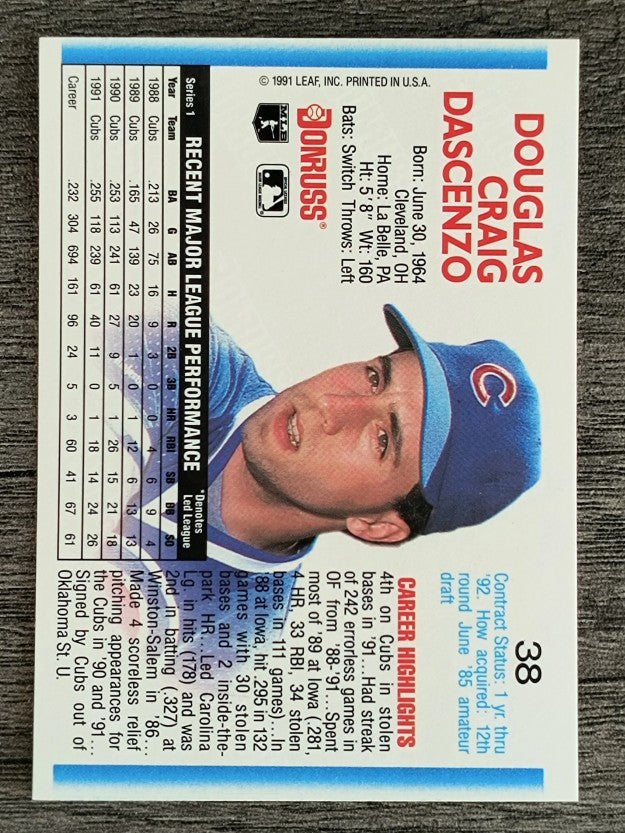 1992 Donruss #38 Doug Dascenzo