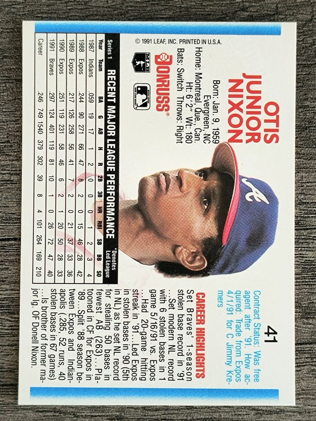 1992 Donruss #41 Otis Nixon