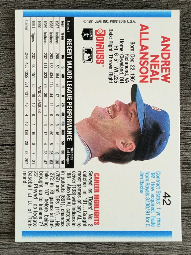 1992 Donruss #42 Andy Allanson