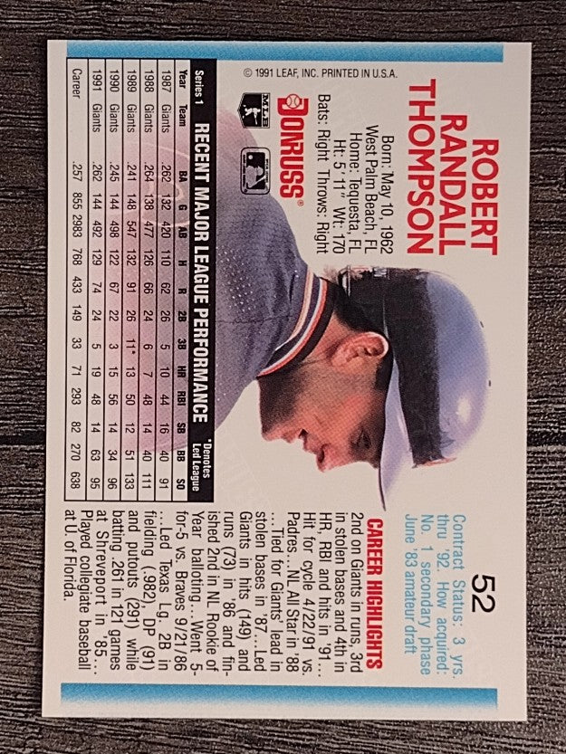 1992 Donruss #52 Robby Thompson