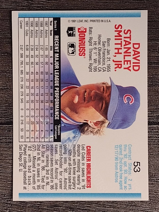 1992 Donruss #53 Dave Smith