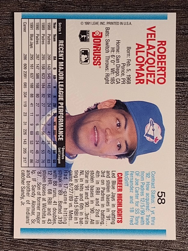 1992 Donruss #58 Roberto Alomar