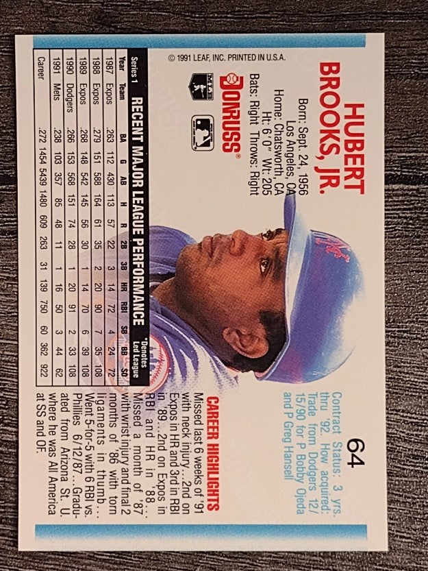 1992 Donruss #64 Hubie Brooks