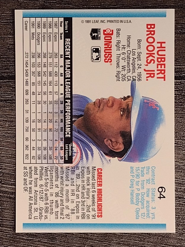1992 Donruss #64 Hubie Brooks