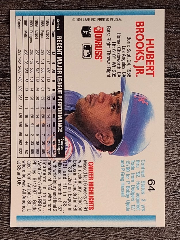 1992 Donruss #64 Hubie Brooks